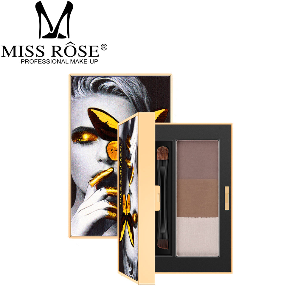 MISS ROSE BUTTERFLY 3-COLOR EYEBROW POWDER